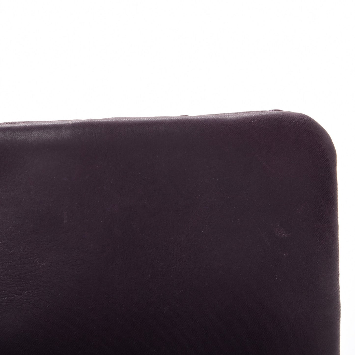 Iridescent Calfskin Small New Bubble Flap Plum
