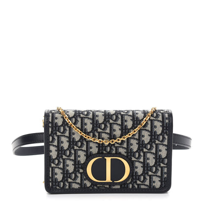 Christian Dior Oblique Montaigne 2-In-1 Pouch Blue 1 of 8
