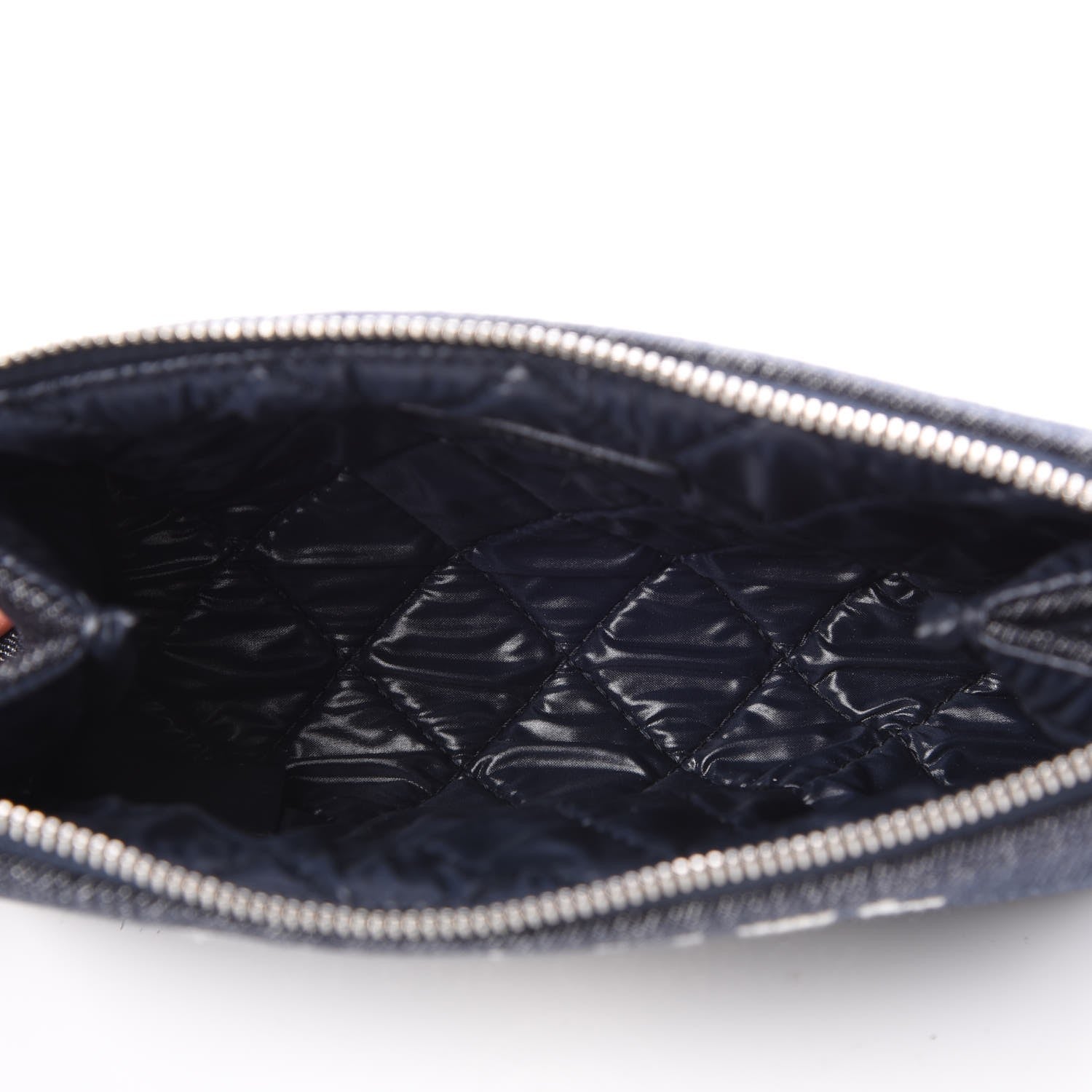 Chanel Denim Deauville Cosmetic Pouch Blue 5 of 7