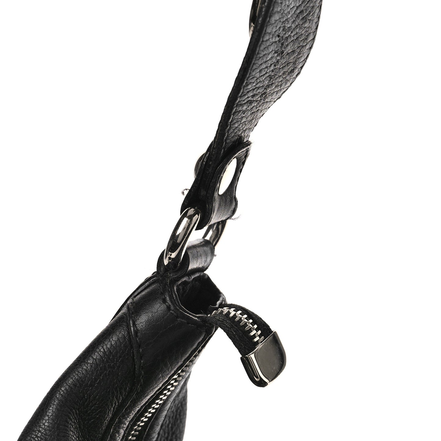 Calfskin Icon Bit Medium Hobo Black