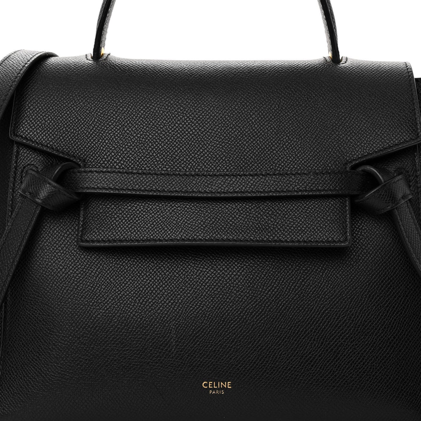 Grained Calfskin Micro Belt Bag Black