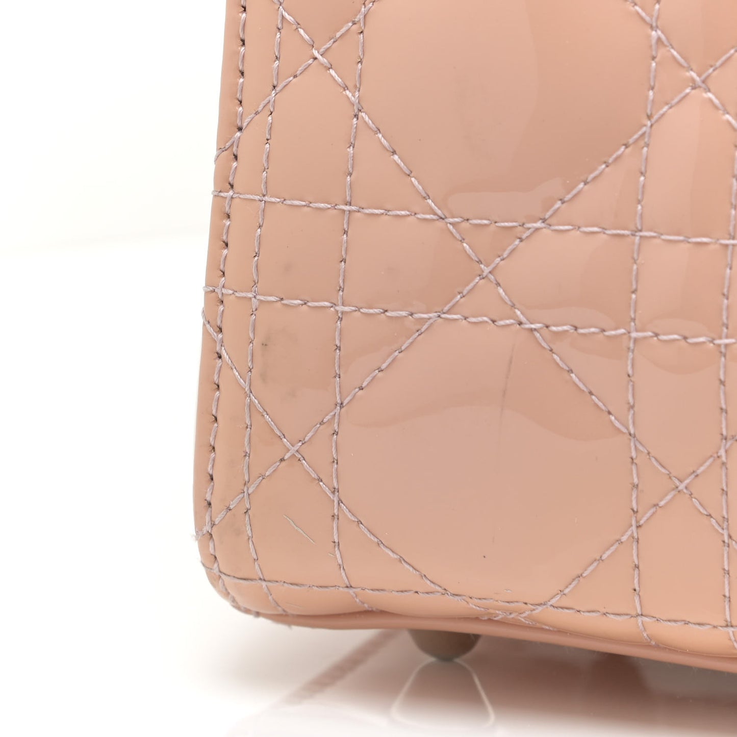 Patent Cannage Large Lady Dior Light Pink
