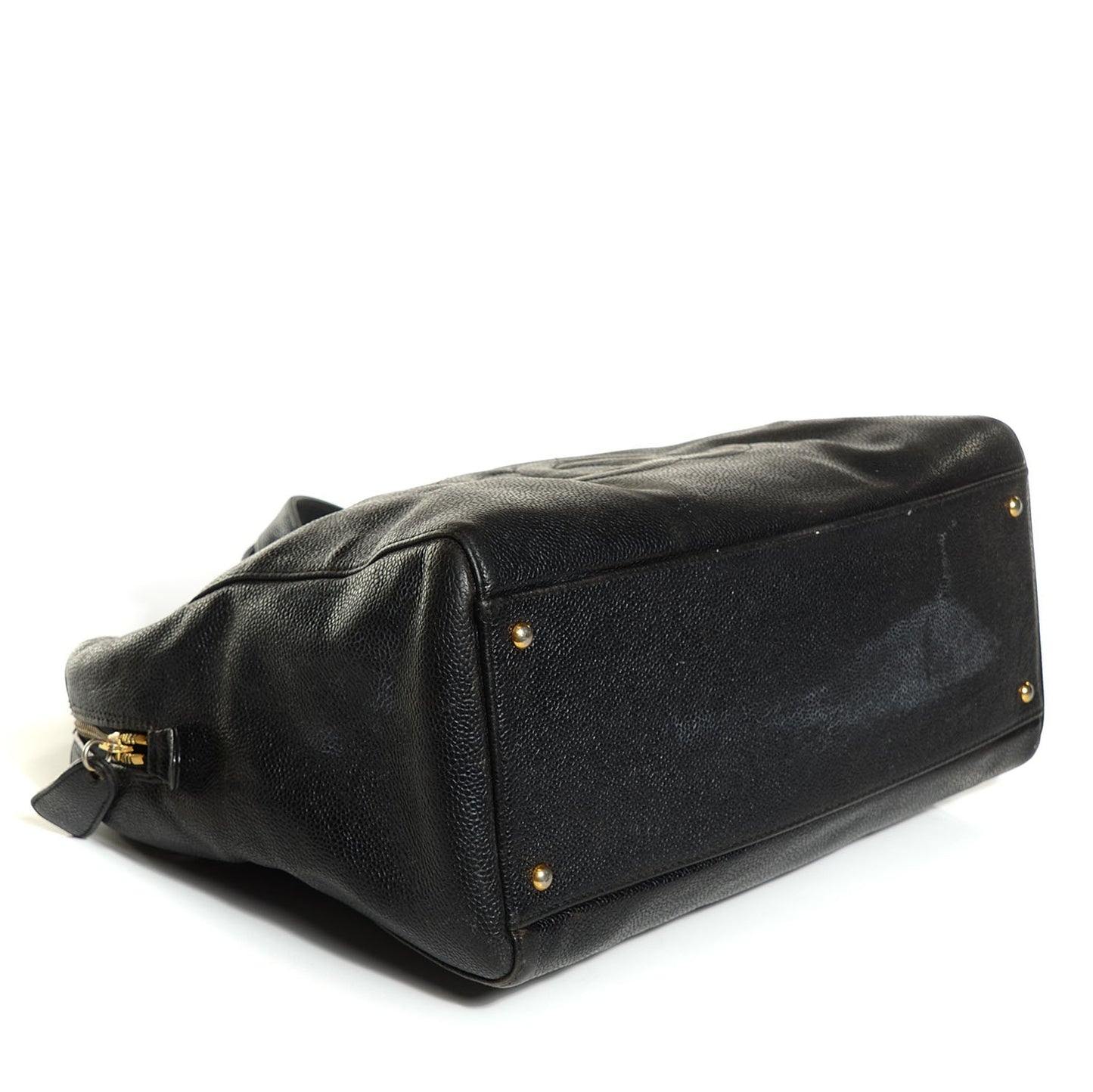 Caviar Large CC Shoulder Bag Black