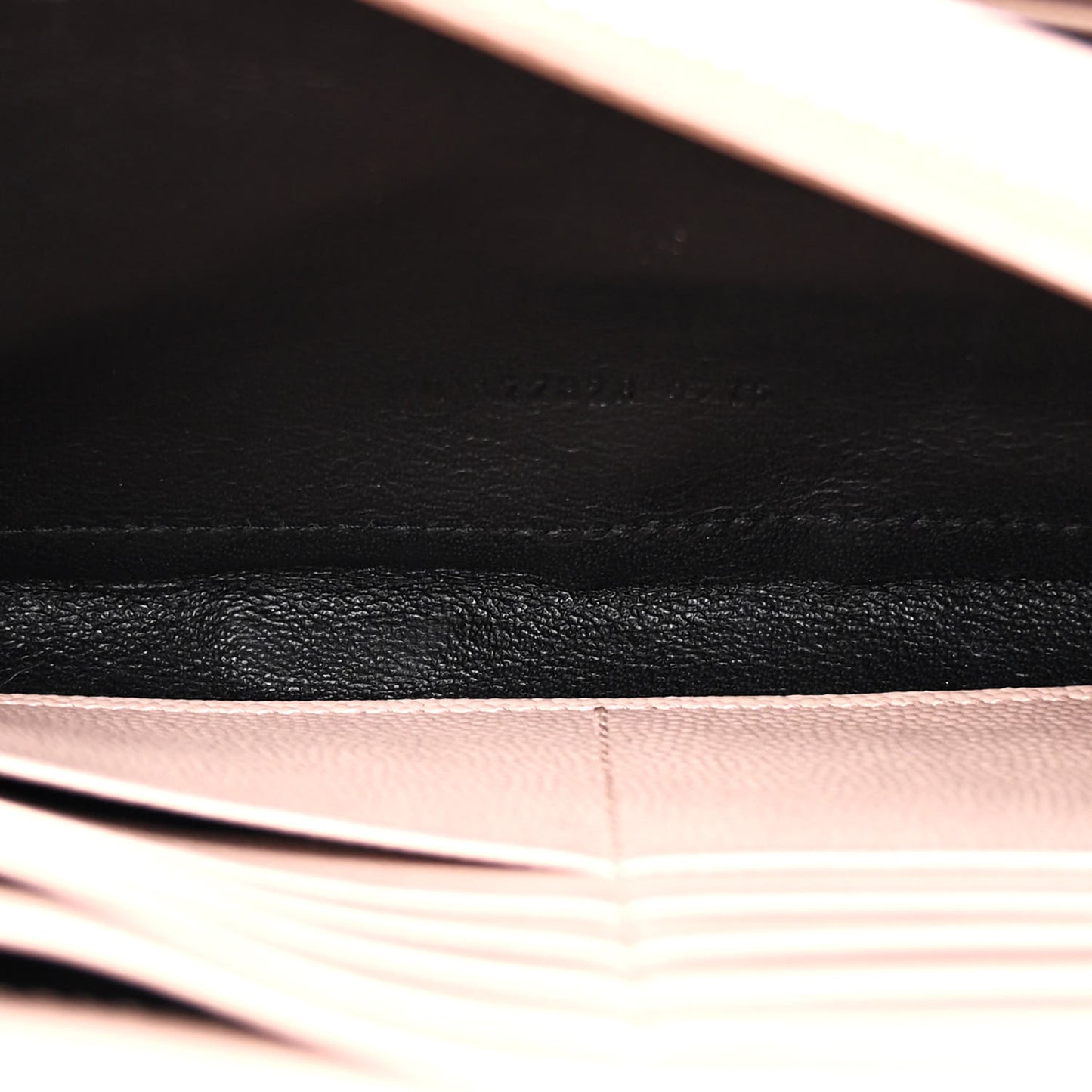 Grain De Poudre Matelasse Chevron Monogram Chain Wallet Pale Pink