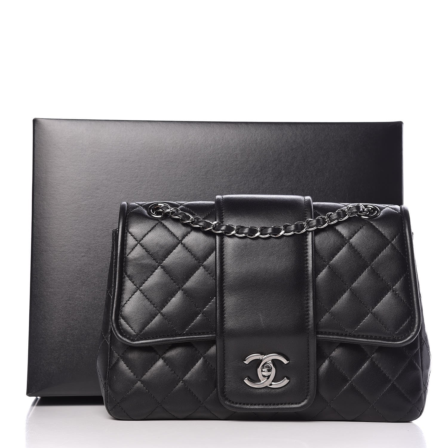 Chanel Lambskin Quilted Elementary Chic Flap Black 11 of 11