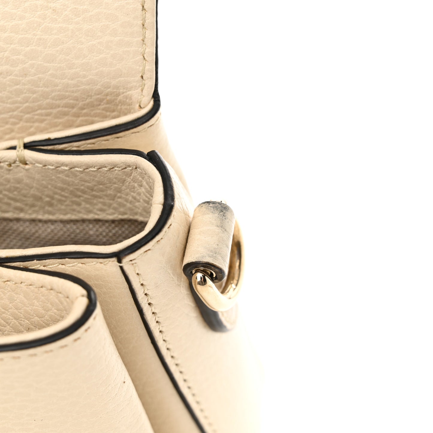 Dollar Calfskin Interlocking G Crossbody Bag Mystic White