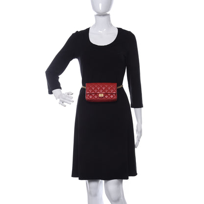Chanel Aged Calfskin Quilted 2.55 Reissue Flap Belt Bag Red 2 of 10