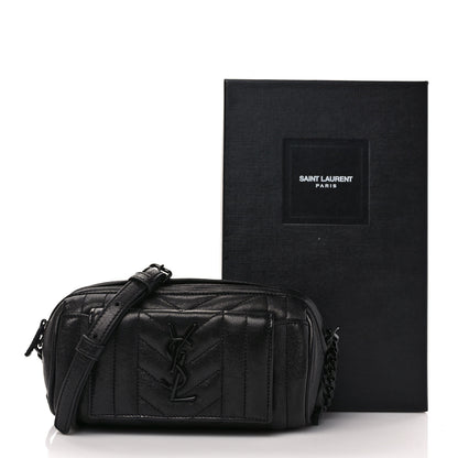 Saint Laurent Lambskin Matelasse Monogram East West Rider Bag Black 9 of 9