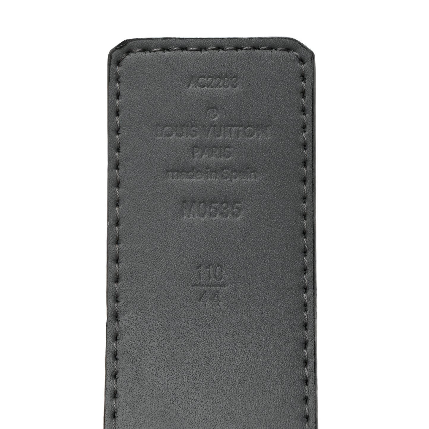 Calfskin Monogram Eclipse LV Initiales Reversible Belt 110 44