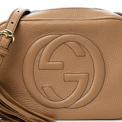 Gucci Pebbled Calfskin Small Soho Disco Bag Camelia 11 of 12