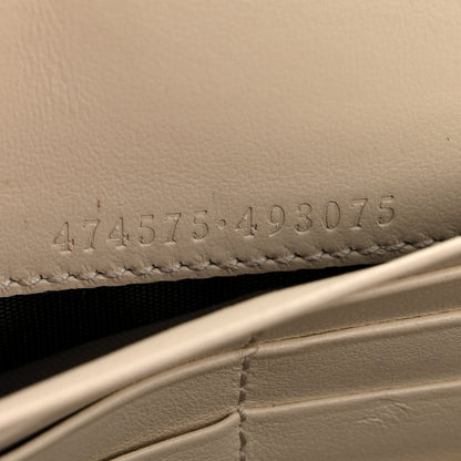 Gucci Calfskin Matelasse GG Marmont Chain Wallet Mystic White 7 of 16