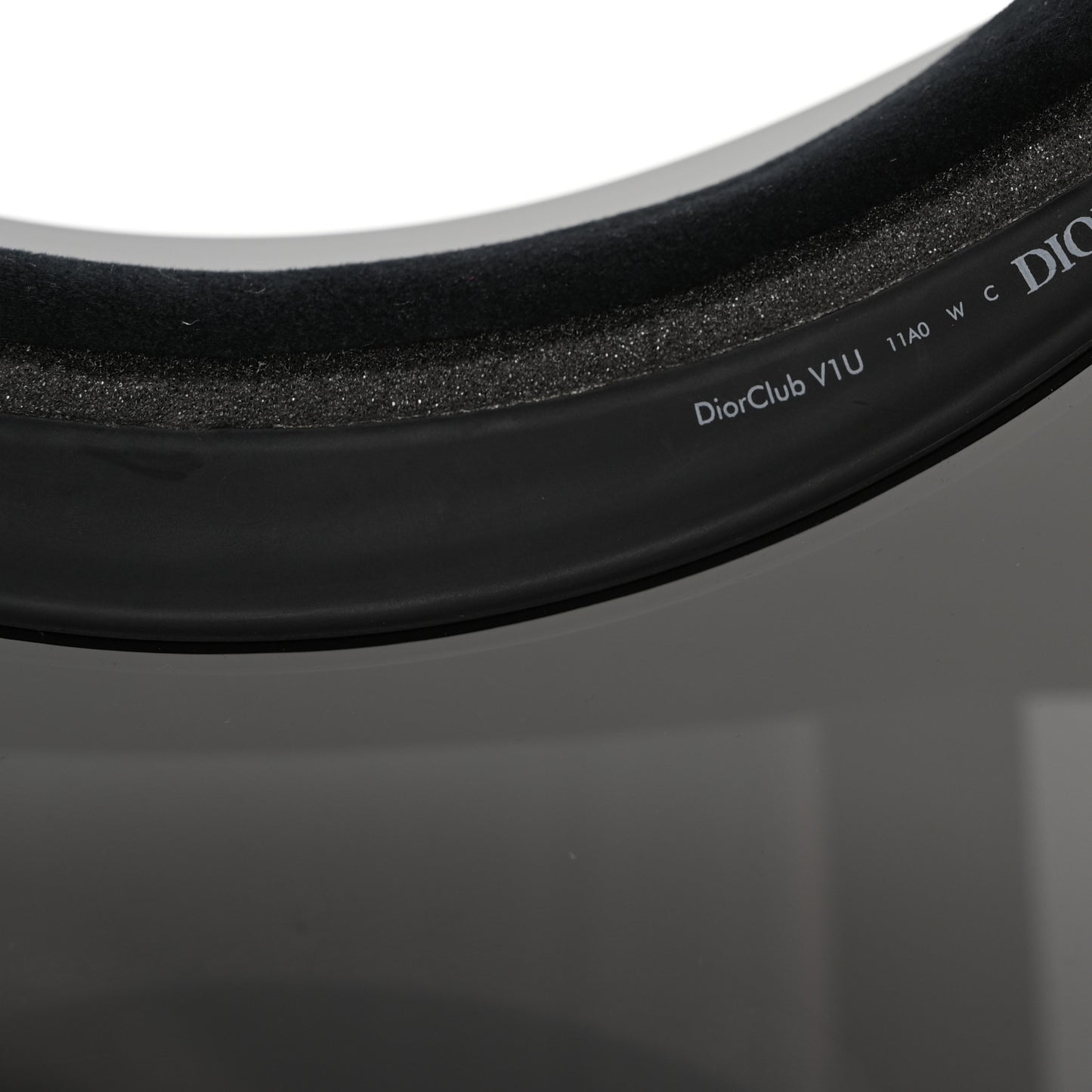 Mirrored DiorClubV1U Sun Visor Black