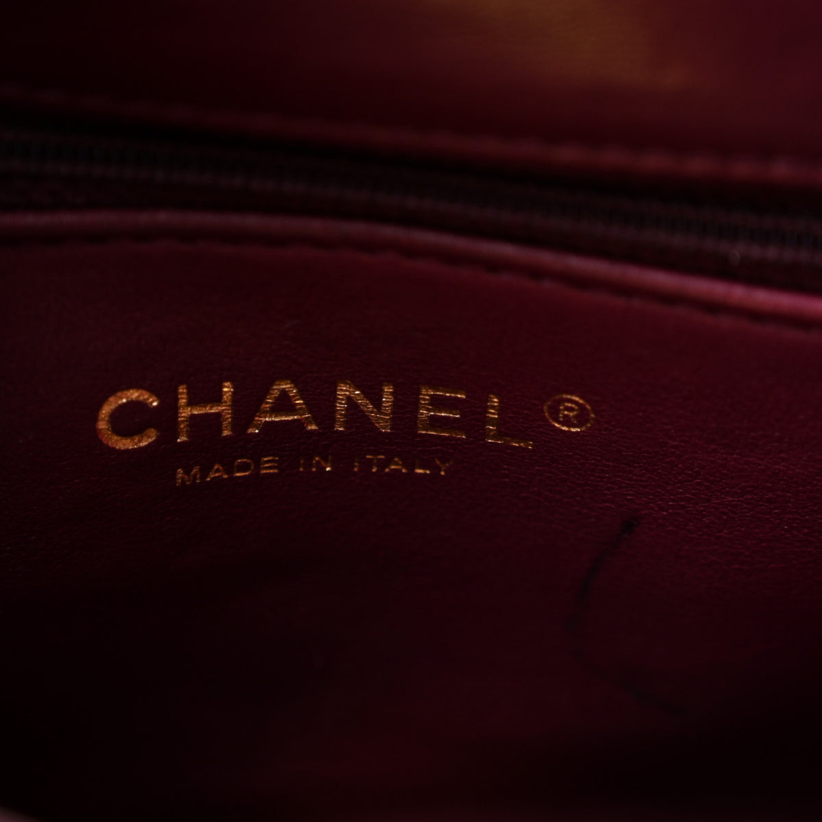 Shiny Lambskin Quilted Golden Links Top Handle Flap Dark Purple