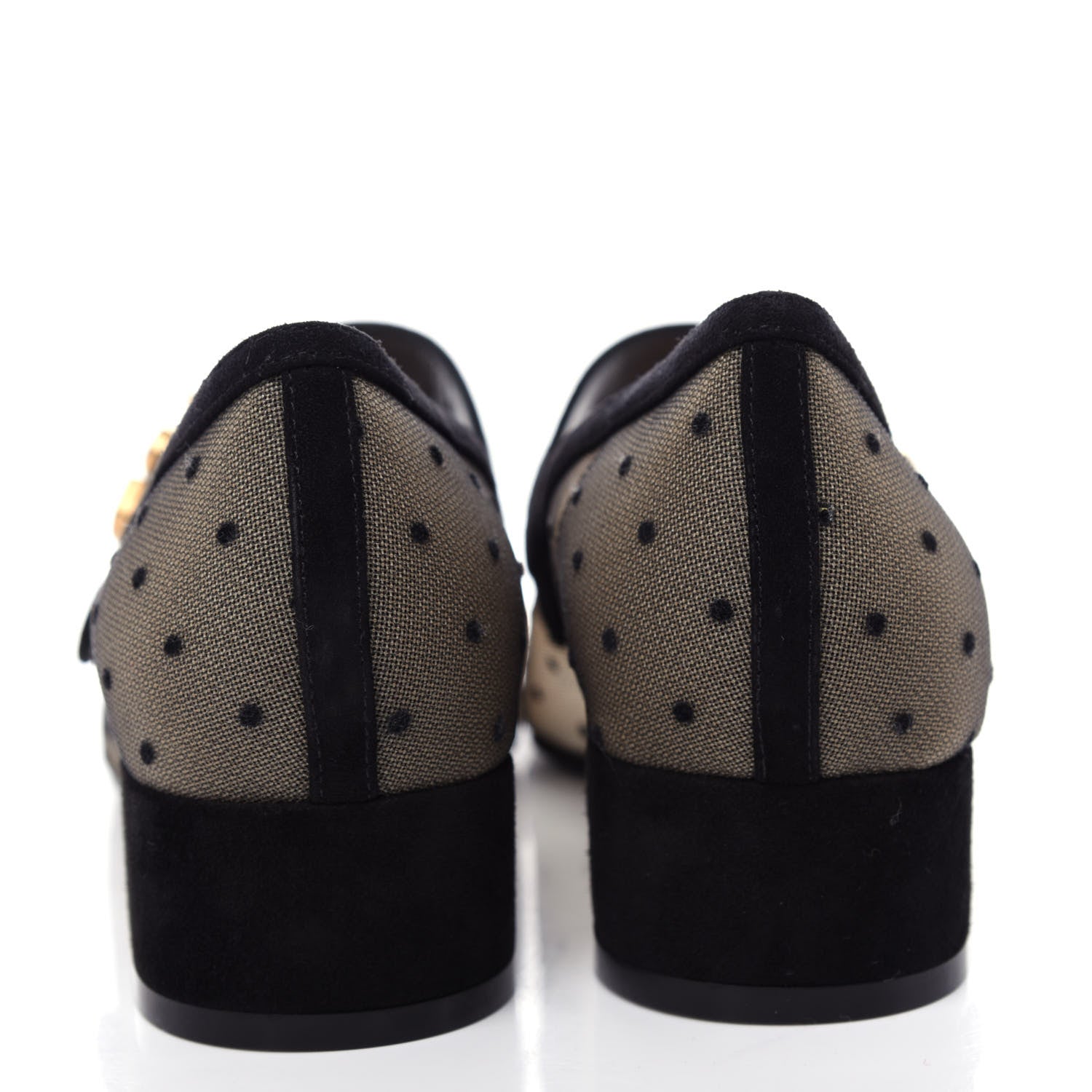 Christian Dior Mesh Plumetis Suede Baby-D Ballet Pumps 38 Black 7 of 9