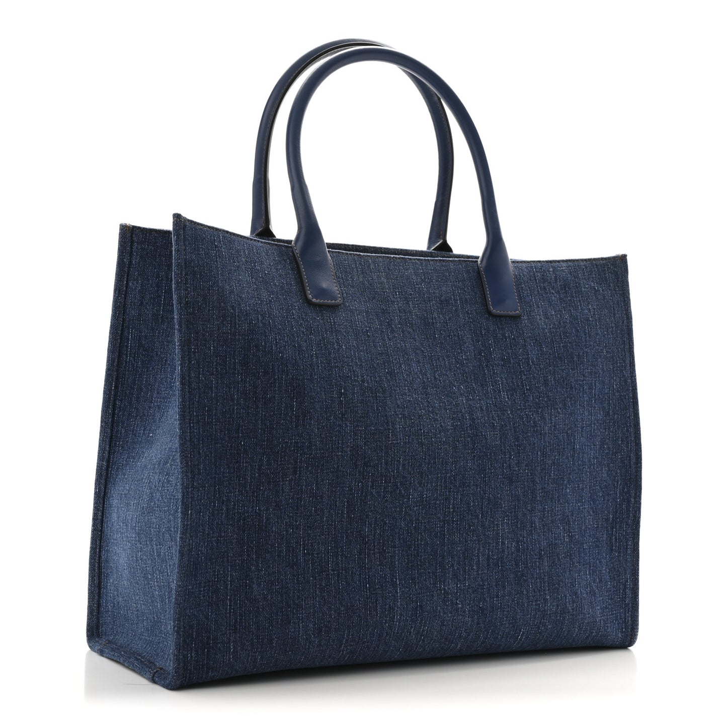 Denim Calfskin La Medusa Tote Bag Blue