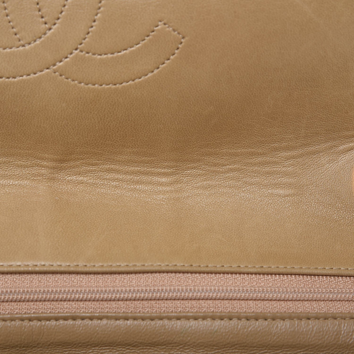 Chanel Lambskin Quilted Jumbo Single Flap Dark Beige 8 of 15