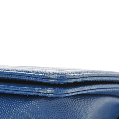 Chanel Caviar Quilted Small Boy Flap Blue 11 of 12