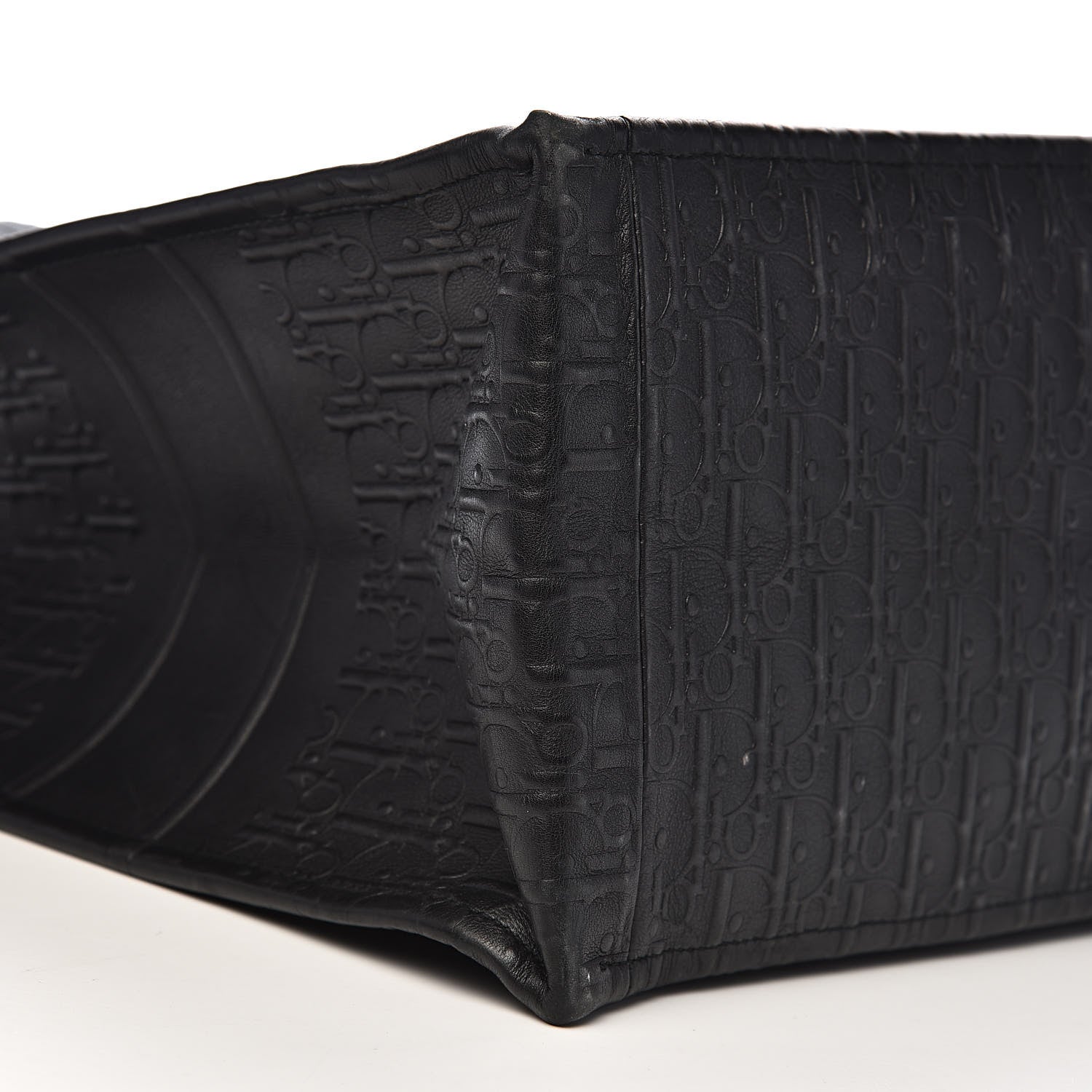 Christian Dior Oblique Calfskin Embossed Book Tote Black 11 of 12