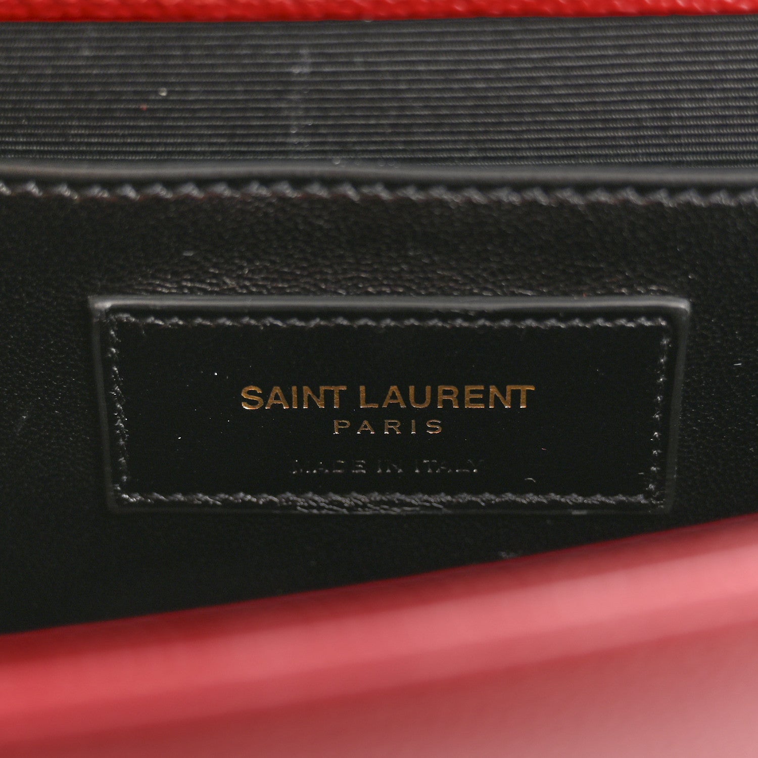 Saint Laurent Grain De Poudre Classic Monogram Kate Clutch New Red 7 of 13