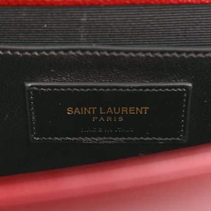 Saint Laurent Grain De Poudre Classic Monogram Kate Clutch New Red 7 of 13
