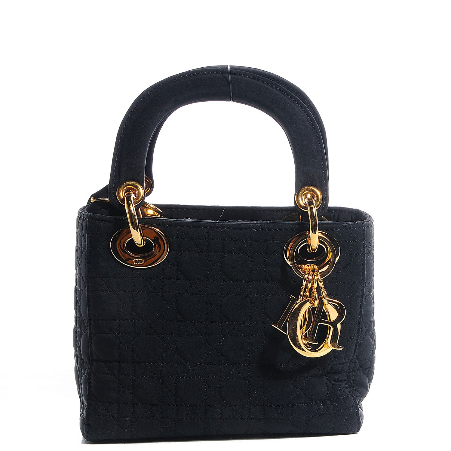 Christian Dior Nylon Cannage Mini Lady Dior Black 1 of 8