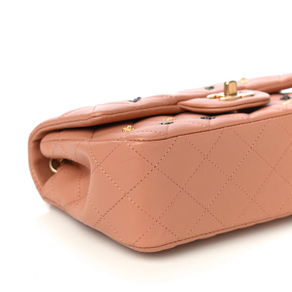 Chanel Lambskin Quilted Studded Mini Rectangular Flap Beige 8 of 10