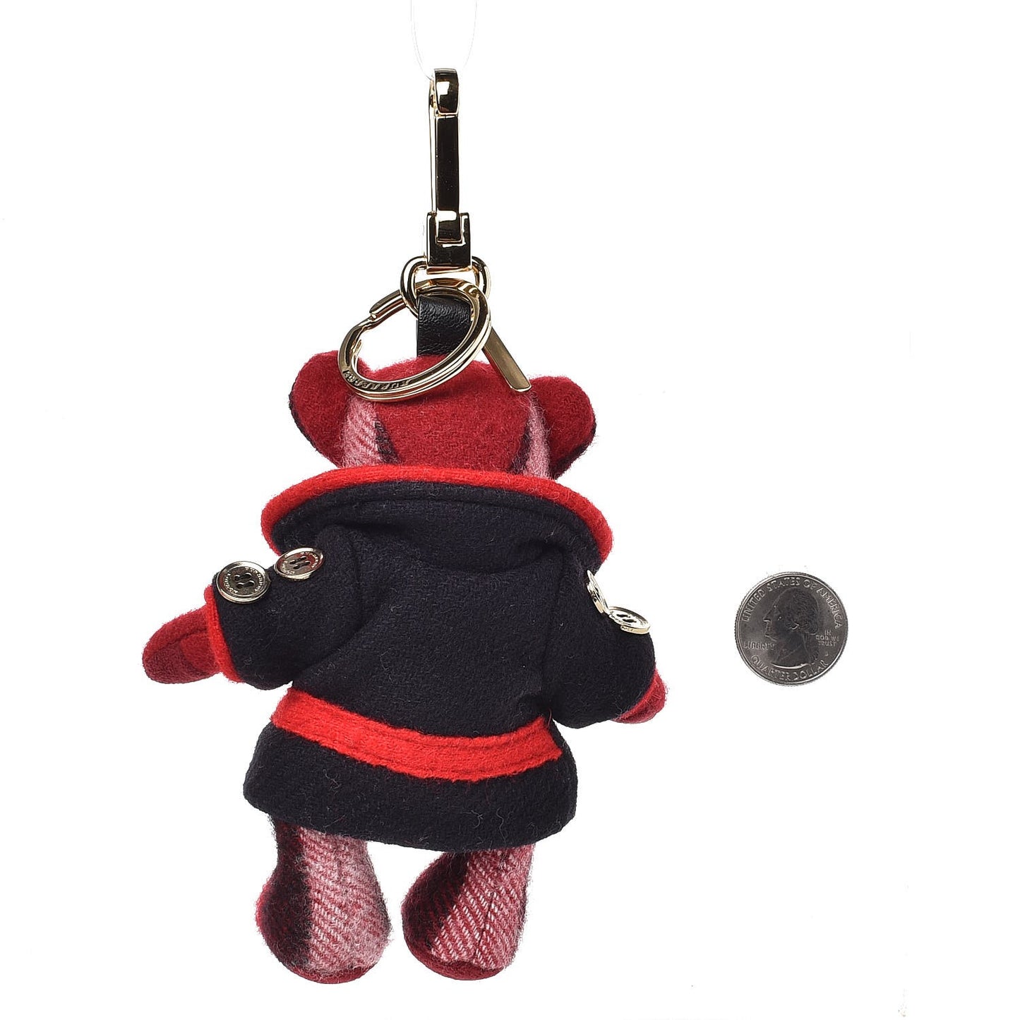 Cashmere Check Military Coat Thomas Bear Keychain Charm Parade Red