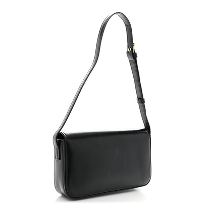 Celine Shiny Calfskin Triomphe Shoulder Bag Black 3 of 10