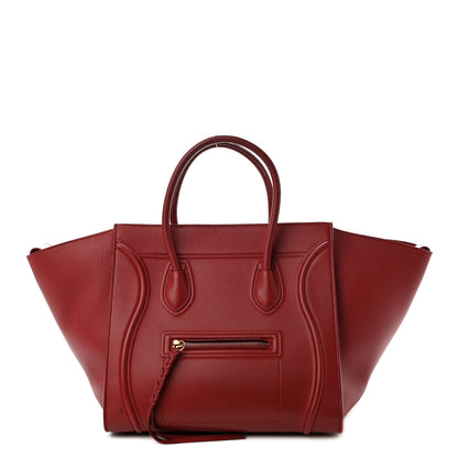 Celine Baby Grained Calfskin Medium Phantom Luggage Carmin 1 of 20