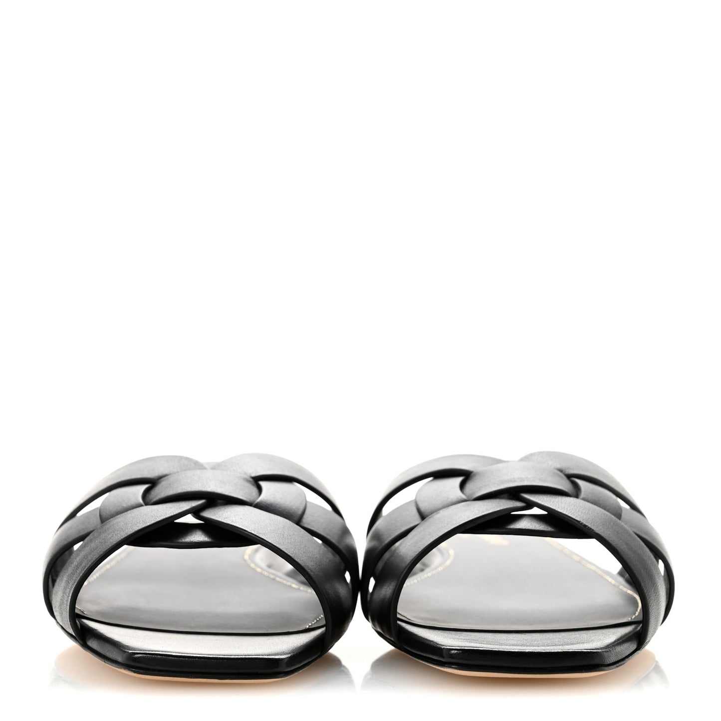 Calfskin Tribute 05 Slide Sandals 36.5 Black