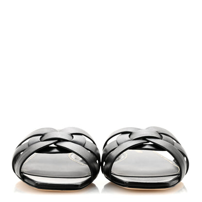 Saint Laurent Calfskin Tribute 05 Slide Sandals 36.5 Black 3 of 11