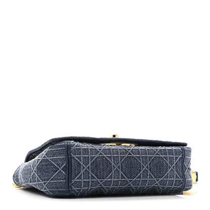 Christian Dior Denim Cannage Small Caro Bag Blue 4 of 9