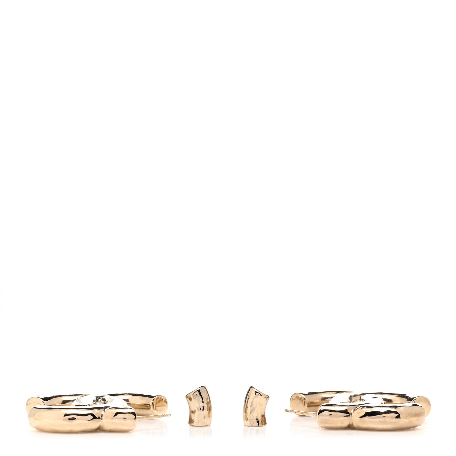 Chanel Metal Large CC Earrings Light Gold 3 of 4