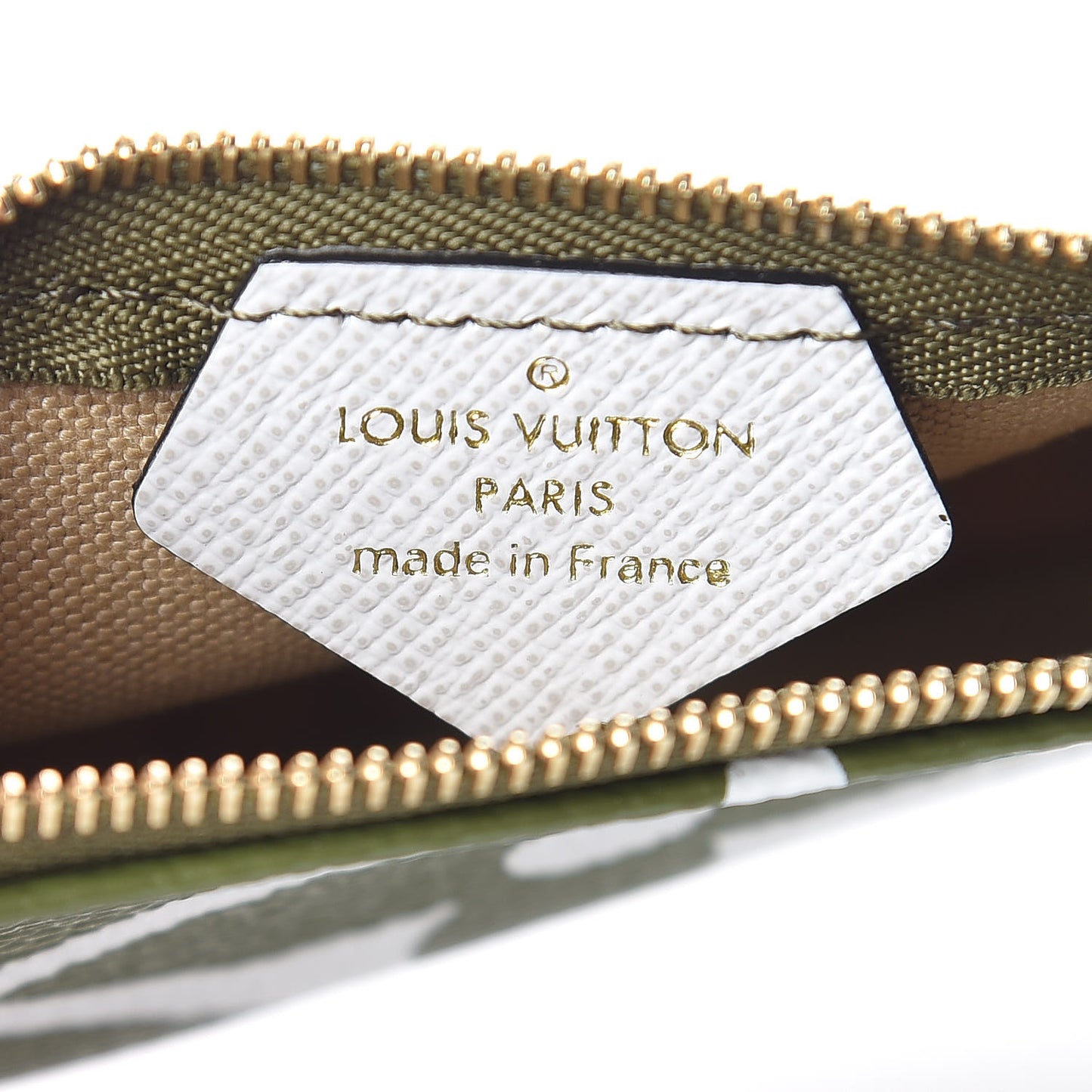 Monogram Giant Micro Pochette Accessories Kaki White