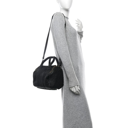 Alexander Wang Pebbled Lambskin Mini Rockie Black Antique Brass Hardware 3 of 13