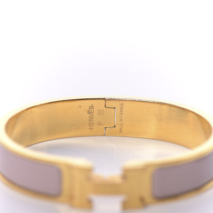 Hermes Enamel Clic Clac H Narrow Bracelet PM Rose Poudre 4 of 5