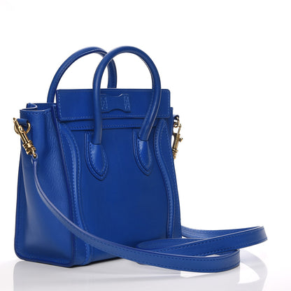 Celine Smooth Calfskin Nano Luggage Royal Blue 3 of 7