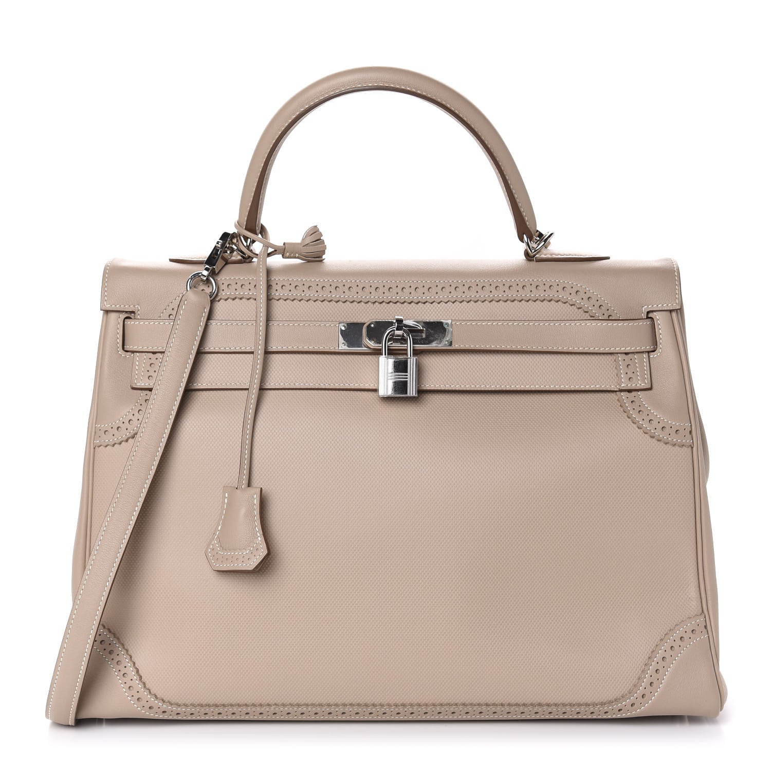 Hermes Swift Grain d'H Ghillies Kelly 35 Argile 1 of 10