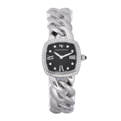 David Yurman Stainless Steel Diamond Bezel 23mm Albion Quartz Watch Black 1 of 6