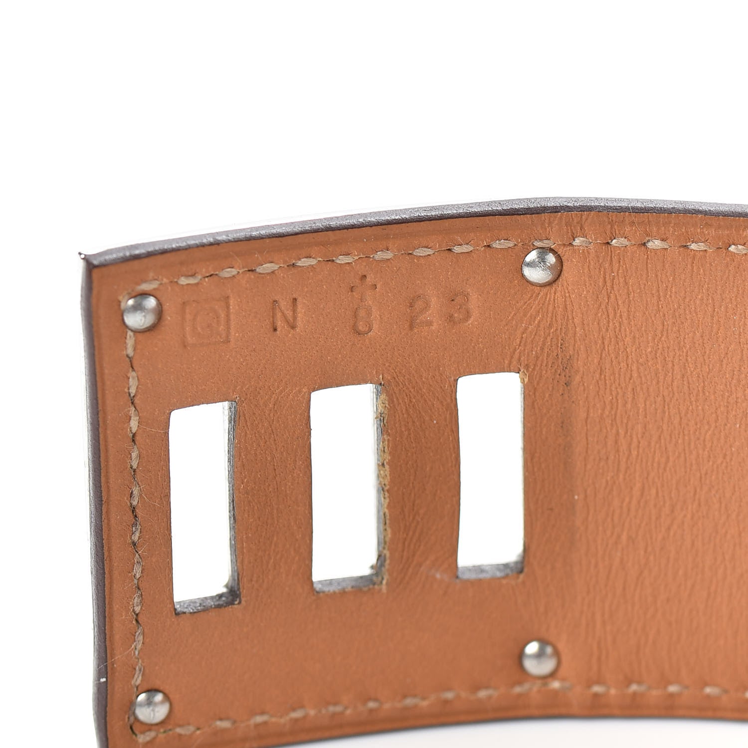 Hermes Tadelakt Kelly Dog Bracelet Etoupe 4 of 5