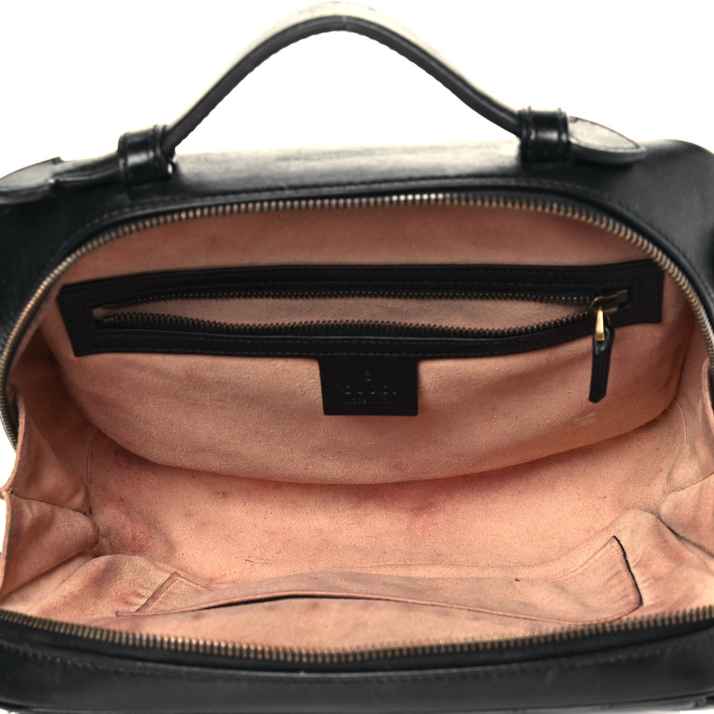 Calfskin Matelasse Sylvie Web Small GG Marmont Top Handle Shoulder Bag Black