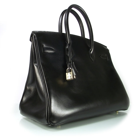 Hermes Box Calfskin Birkin 35 Black 3 of 11