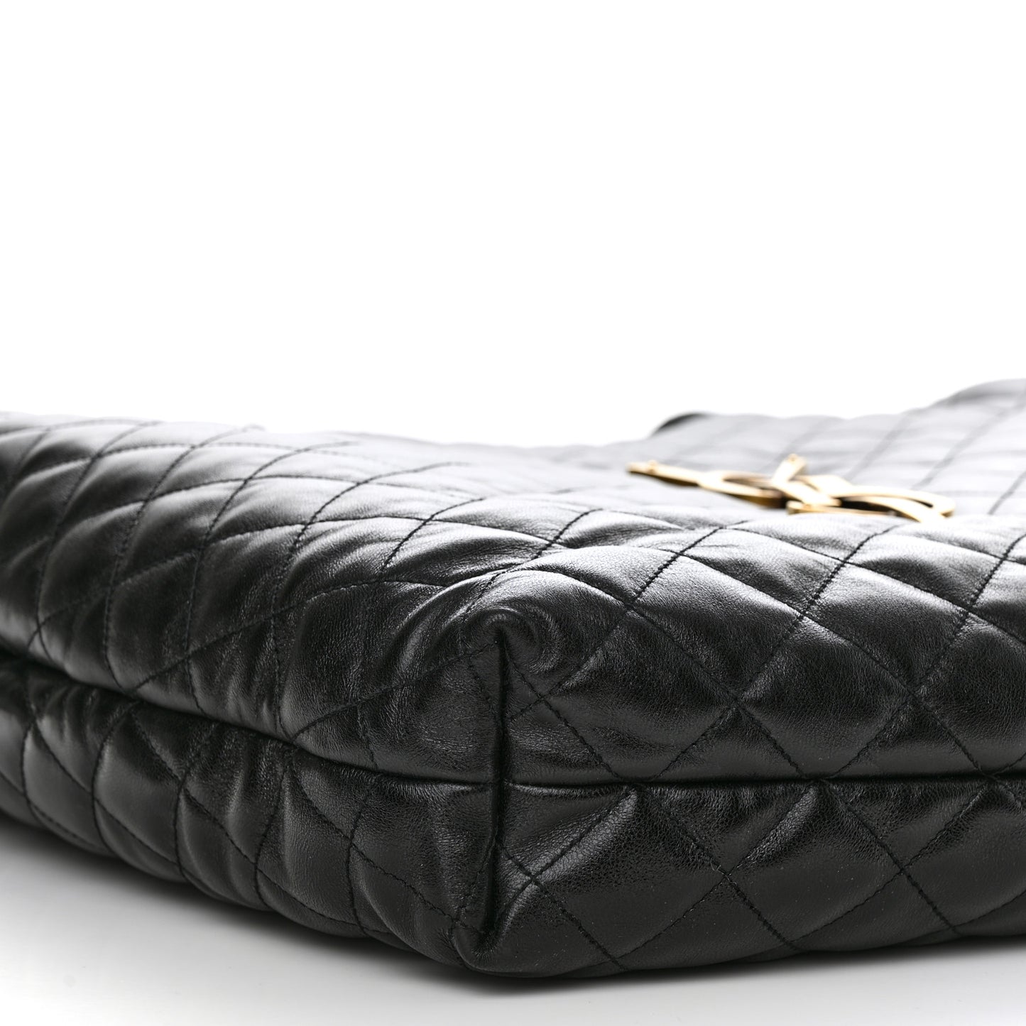 Lambskin Quilted Maxi Icare Shopping Tote Black