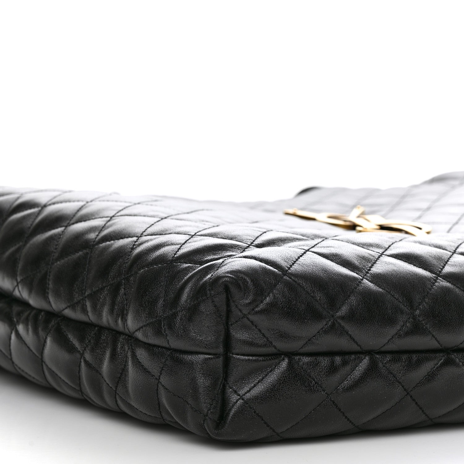 Saint Laurent Lambskin Quilted Maxi Icare Shopping Tote Black 9 of 10