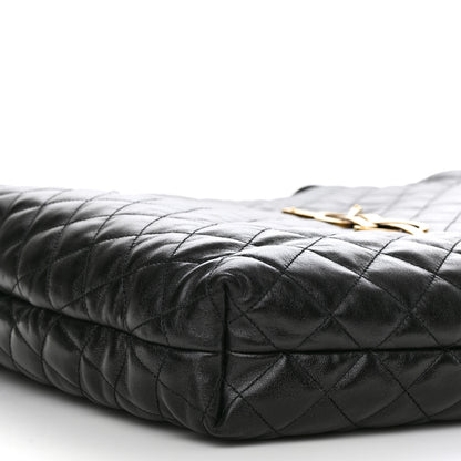 Saint Laurent Lambskin Quilted Maxi Icare Shopping Tote Black 9 of 10