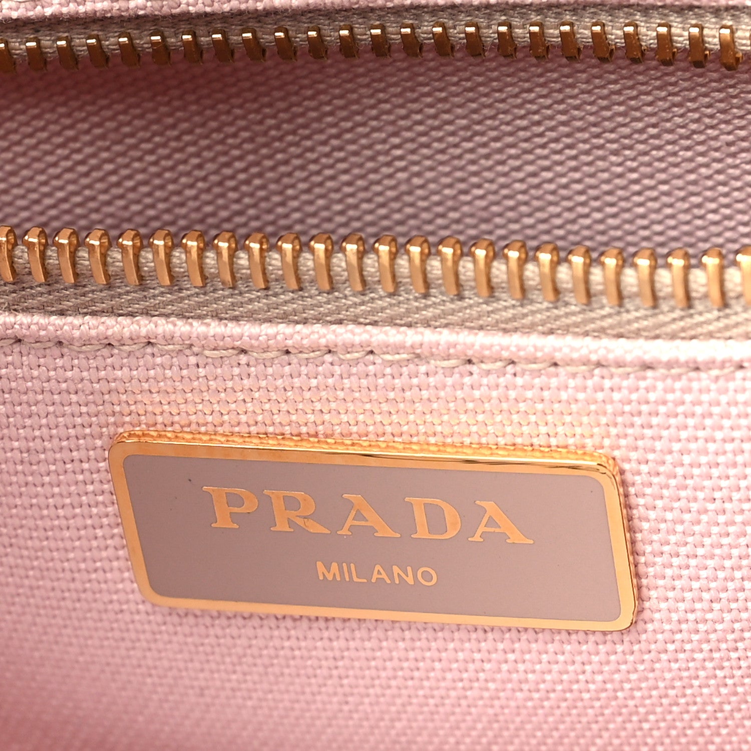 Prada Wicker Canvas Shoulder Bag Pesca 6 of 10
