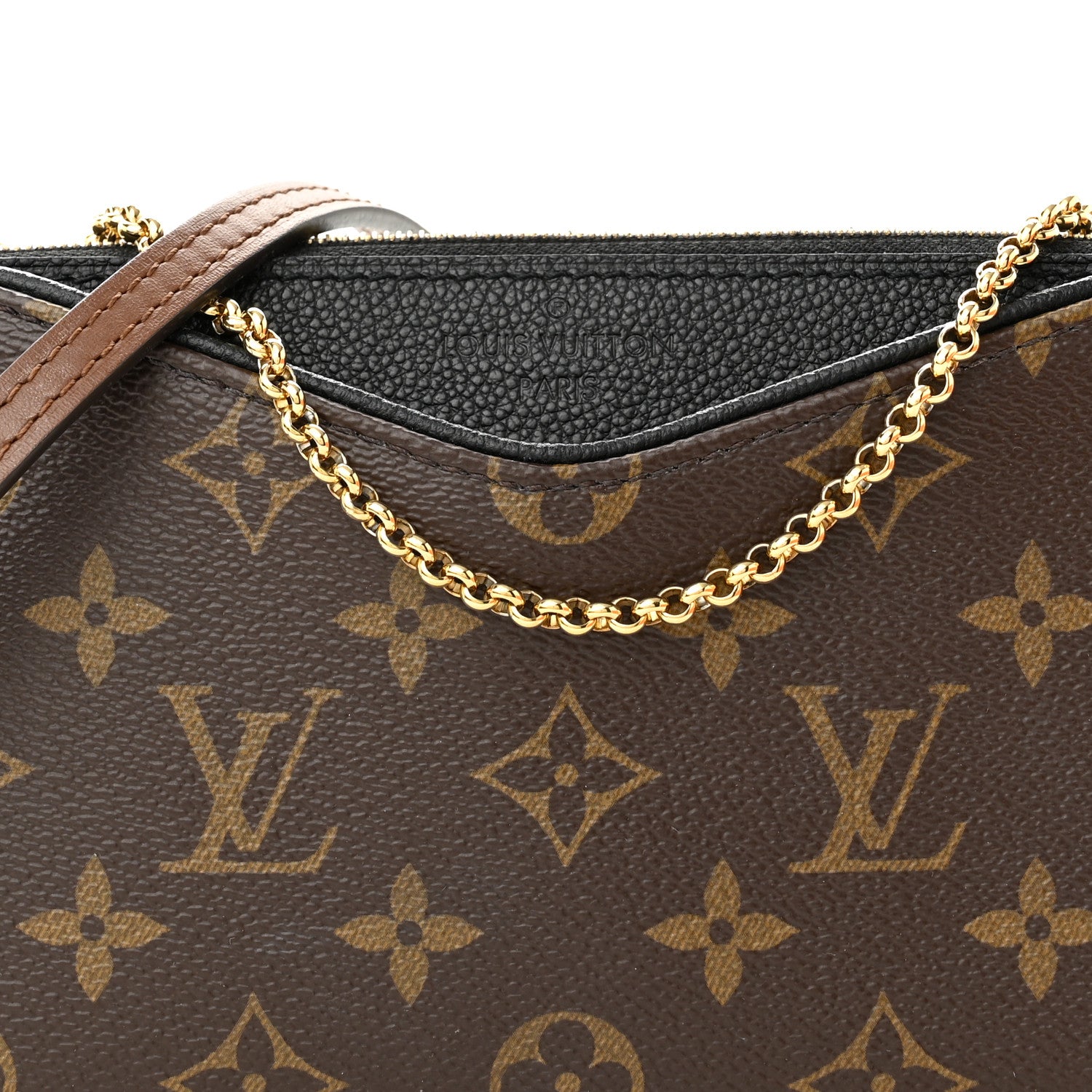 Louis Vuitton Monogram Pallas Clutch Black 7 of 10