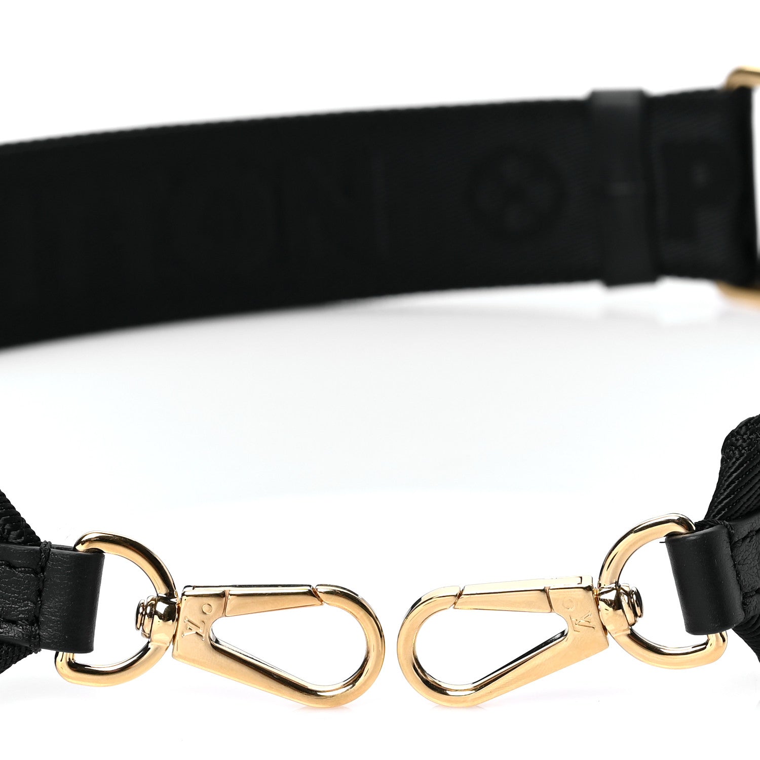 Louis Vuitton Nylon Calfskin Bubblegram Wallet Strap Black 3 of 4