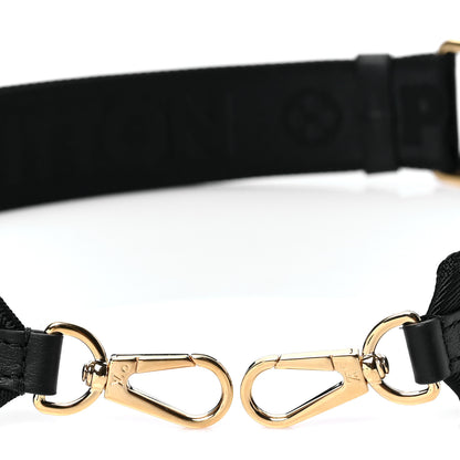 Louis Vuitton Nylon Calfskin Bubblegram Wallet Strap Black 3 of 4