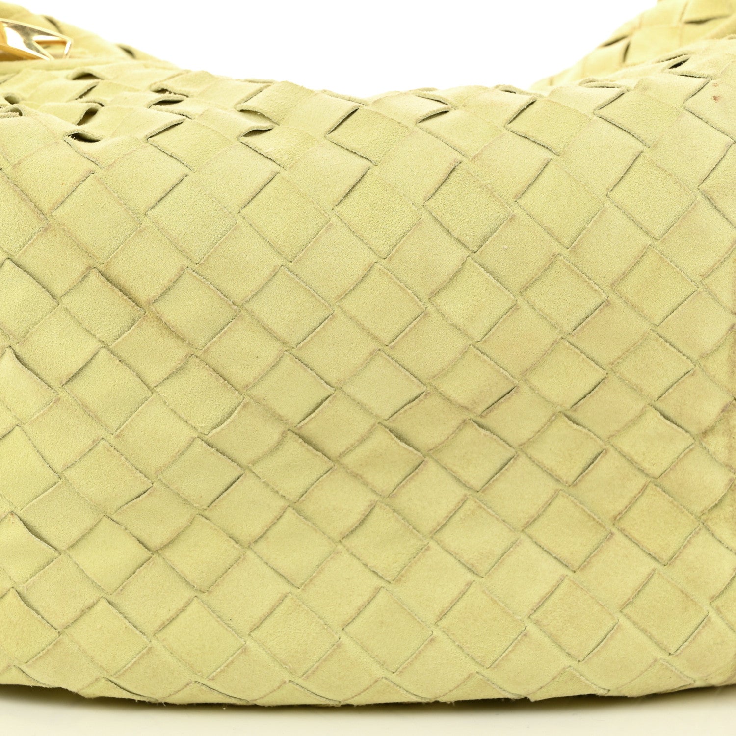 Bottega Veneta Suede Calfskin Intrecciato Teen Jodie Hobo Lemon Wash 8 of 11